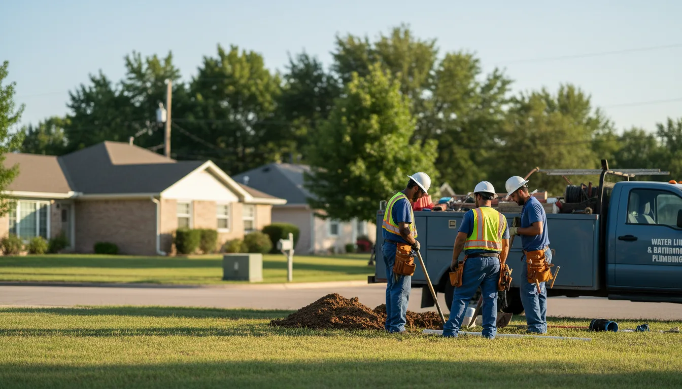 Residential water line and bathroom plumbing service in Lineville, AL